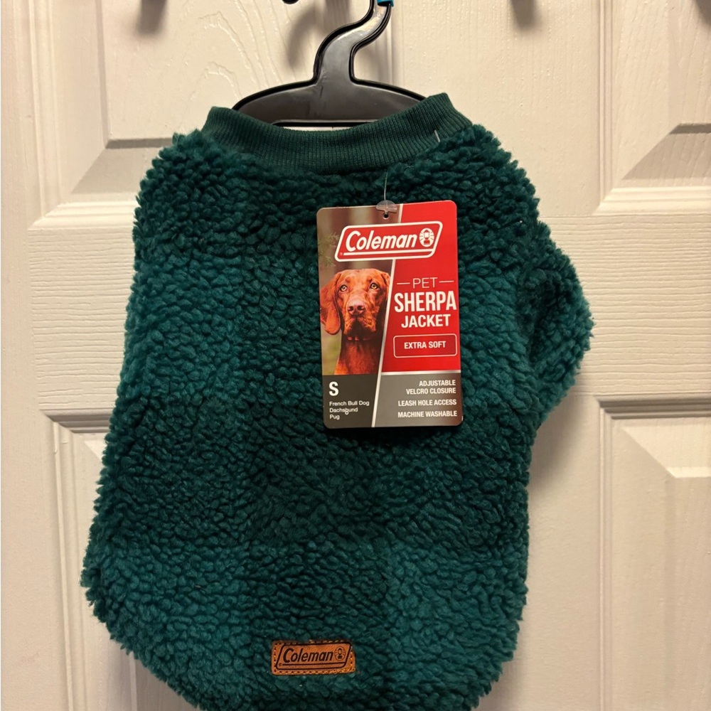 Coleman Green Pet Sherpa Fleece Jacket in Sizes XS, S, L BNWT